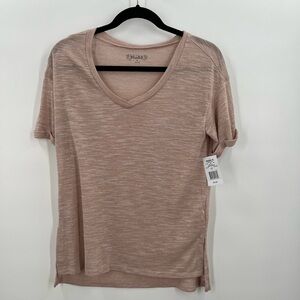 Mudd V-Neck Cuffed  Short Sleeve Ladies Small NEW